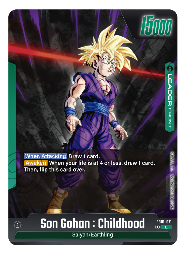 PPG LOCALS 2 8 Deck FB01 071 Son Gohan Childhood Dragon